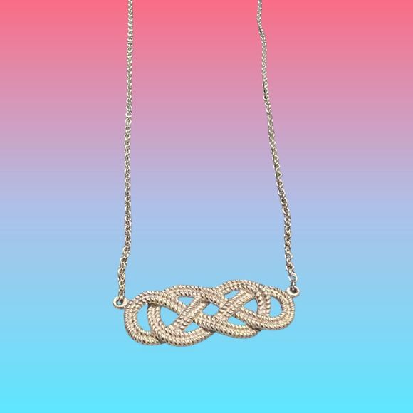 CELTIC KNOT STERLING SILVER 925 NECKLACE - Picture 2 of 6